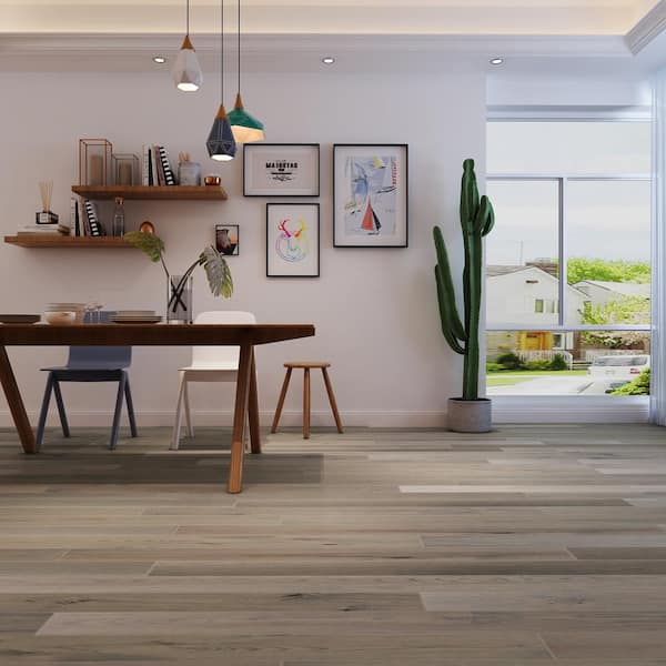 NATU Glazed Brushed Hickory 3/8 in. T x 7.5 in. W Click Lock Wire Brushed Engineered Hardwood Flooring (19.4 sq.ft./case)