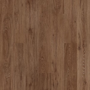 Mohawk Basics Sienna Brown 20 Mil T x 7.5 in. W x 52 in. L Glue Down Waterproof Vinyl Plank Flooring (36.22 sqft/case)