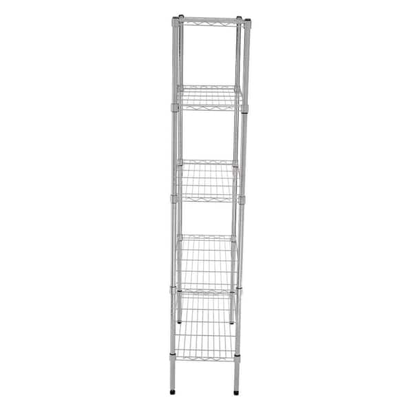 Hdx Chrome 5 Tier Steel Wire Shelving, Wire Shelving Tower