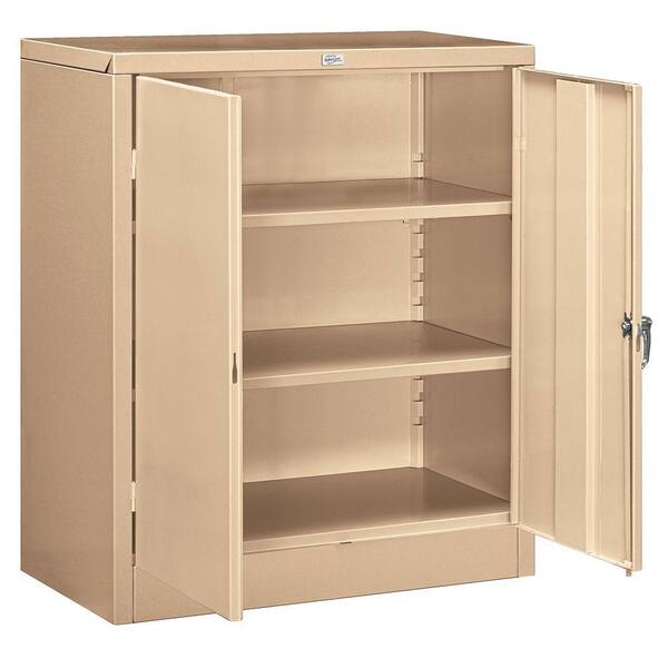 Salsbury Industries 36 in. W x 42 in. H x 18 in. D Counter Height Storage Cabinet Unassembled in Tan