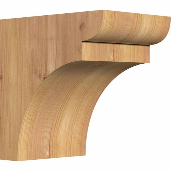 Ekena Millwork 5-1/2 in. x 8 in. x 8 in. Western Red Cedar Yorktown Smooth Corbel