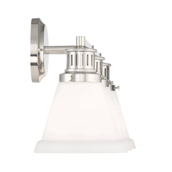 NORWELL Alden 26 in. 3-Light Polished Nickel Vanity Light 2403-PN-MO - The  Home Depot