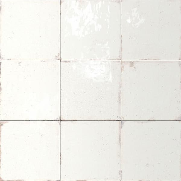 Mayolica White 6 in. x 6 in. Ceramic Wall Tile (6.14 sq. ft. /Case)