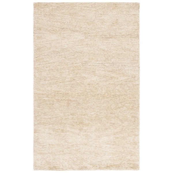 Ebony 5 ft. x 8 ft. Gold/Ivory Solid Color Area Rug
