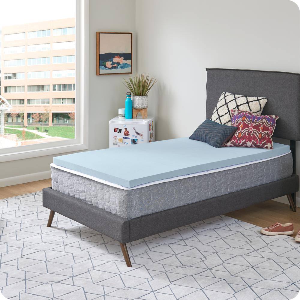 Full Size Gel Memory Foam Mattress Topper, 1.5 Inch