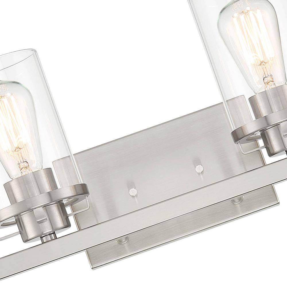 Jedrek 33.75" Brushed Nickel Industrial Outdoor Cylinder Light