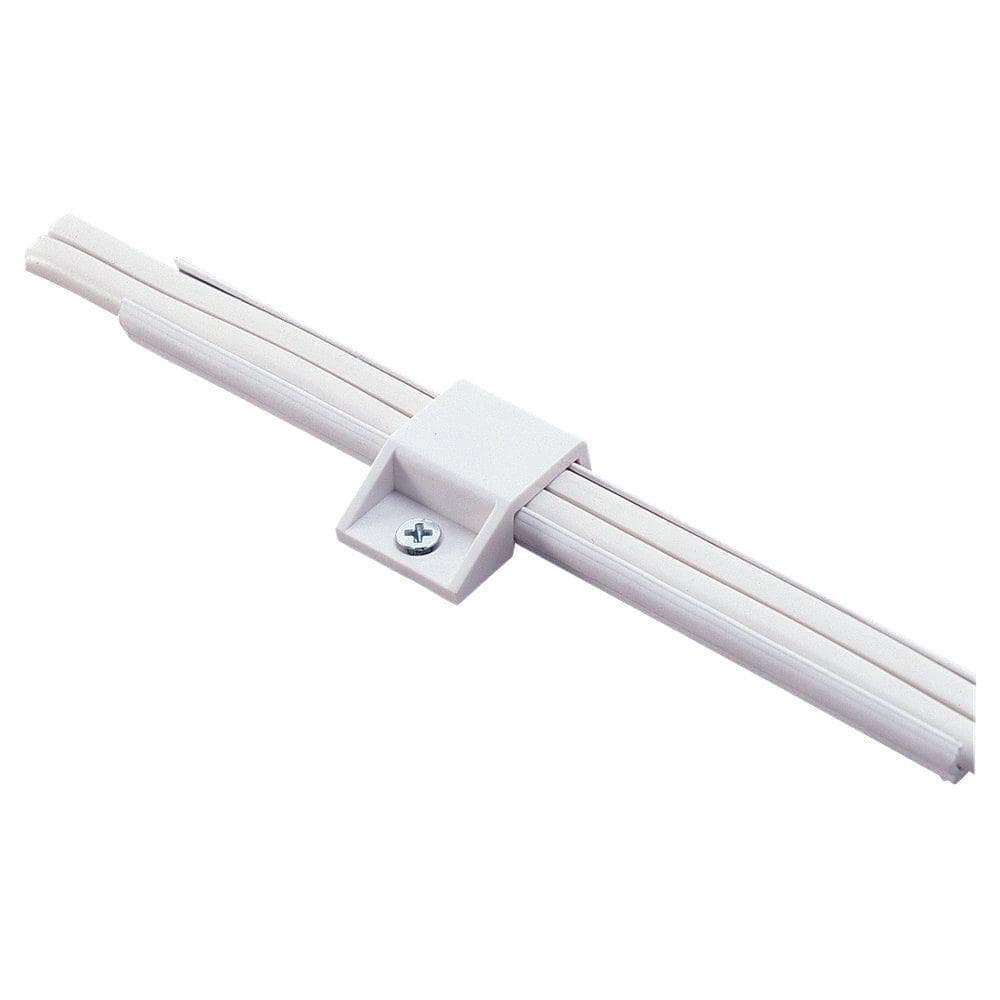White Polycarbonate Track Mounting Clip with Screws