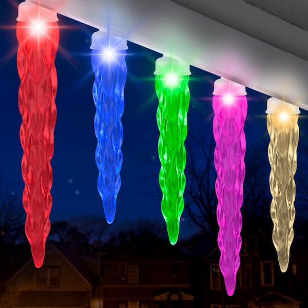 Gemmy APPLIGHTS 24 Icicle Christmas 140 Effects LED Phone Apps Control Lightshow 