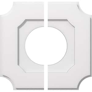 16 in. O.D. x 7 in. I.D. x 1 in. P Locke Architectural Grade PVC Contemporary Ceiling Medallion (2-Piece)