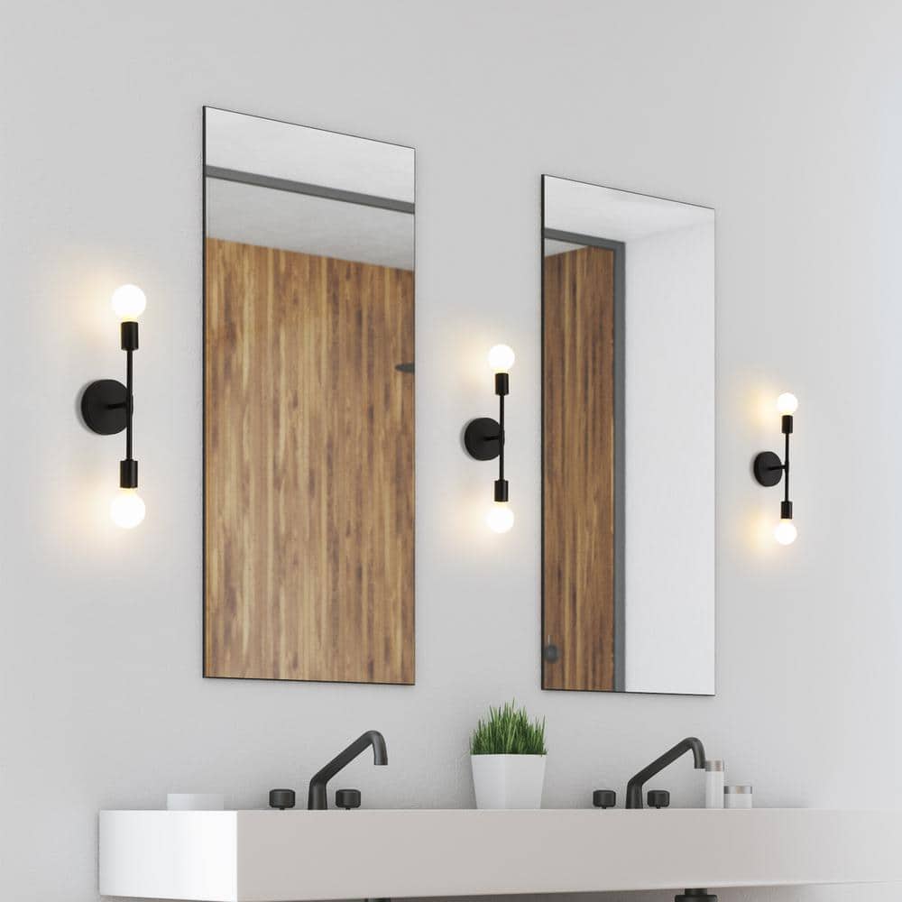 Modernist Matte Black Adjustable Outdoor Wall Sconce