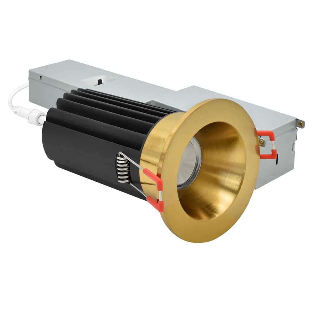 2 In. Integrated LED Regressed Light with Round Brass Trim 5CCT CRI90 Dimmable, 14/20W, 60° Beam, 1200/1700LM, 120-277V price history on PriceWatchPro