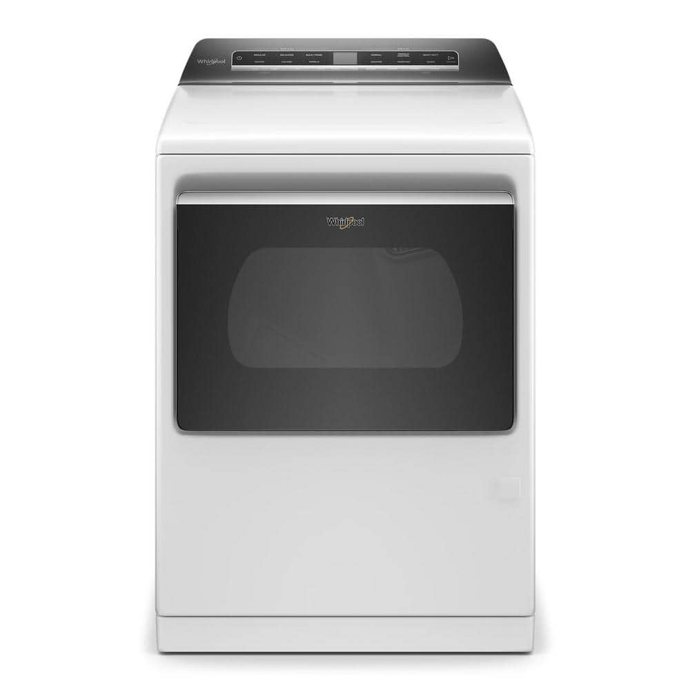 7.4 cu. ft. 120-Volt Smart Gas Vented Dryer in White with a Hamper Door and Steam, ENERGY STAR