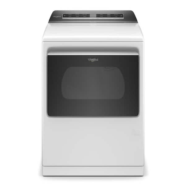 Whirlpool 7.4 cu. ft. 120-Volt Smart Gas Vented Dryer in White with a Hamper Door and Steam, ENERGY STAR