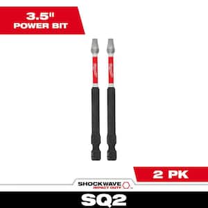 Milwaukee SHOCKWAVE Impact Duty 2 in. Square #2 Alloy Steel Screw