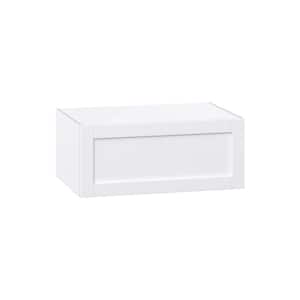Mancos Bright White Shaker Assembled Deep Wall Bridge Kitchen Cabinet with Lift Up Dr (36 in. W x 15 in. H x 24 in. D)
