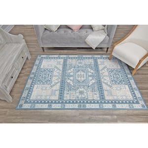 Freya Azure 2'6"x8' Farmhouse Area Rug