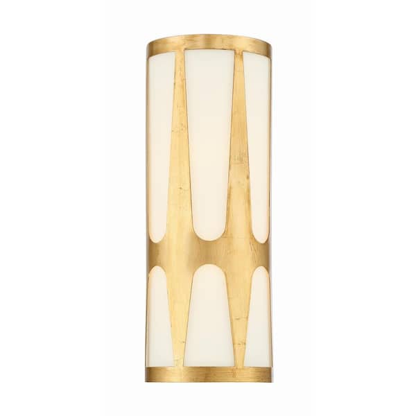 Crystorama 00633779094828, Royston Integrated, 1-Light LED Antique Gold Wall Sconce