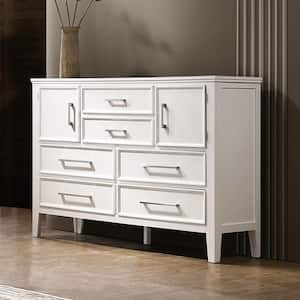 New Classic Furniture Andover White 6-drawer 59 in. Dresser with Doors