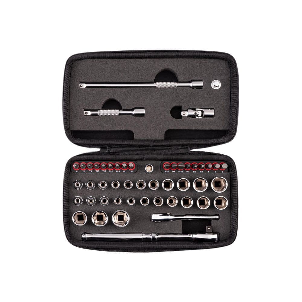 TEKTON 1/4 Inch Drive Small Engine Repair Kit with Ratchet and Case (50 ...