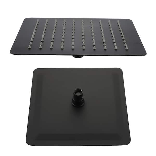 Boyel Living 1-Spray Pattern with 2.5 GPM 10 in. Wall Mount Ceiling Mount Fixed Shower Head in Matte Black-D