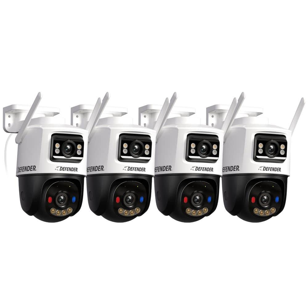 Defeder Camera Defender AI POWERED 2K Guard MAX Extreme Night Color Dual Lens PTZ Plug ...