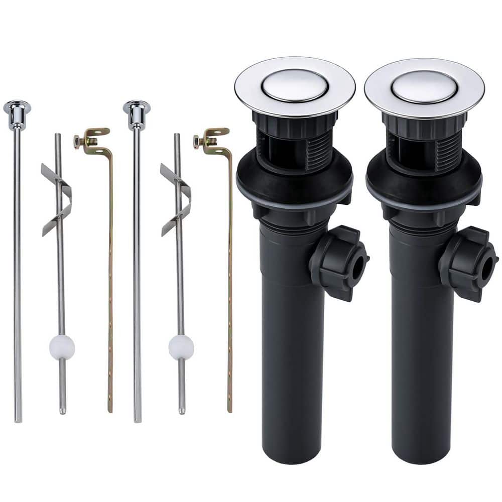 2 1/8 in. x 8 5/8 in. x 8 5/8 in Bathroom Sink Lift Rod Drain 2-Pack in Polished Chrome price history on PriceWatchPro