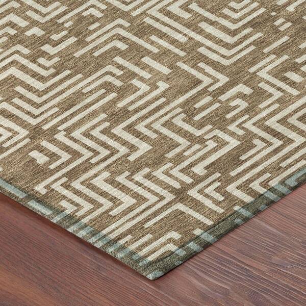 Chantille Machine Washable Indoor/Outdoor Abstract ACN2664 Brown 10 ft. x 14 ft. Area Rug