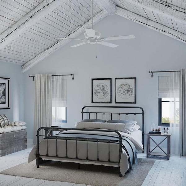 Lakehurst 60 in. Indoor/Outdoor White New Traditional Ceiling Fan with Remote Included for Porch and Patio