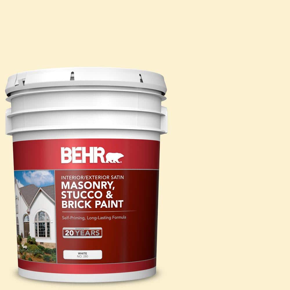 5 gal. #P280-1 Summer Bliss Satin Interior/Exterior Masonry, Stucco and Bri