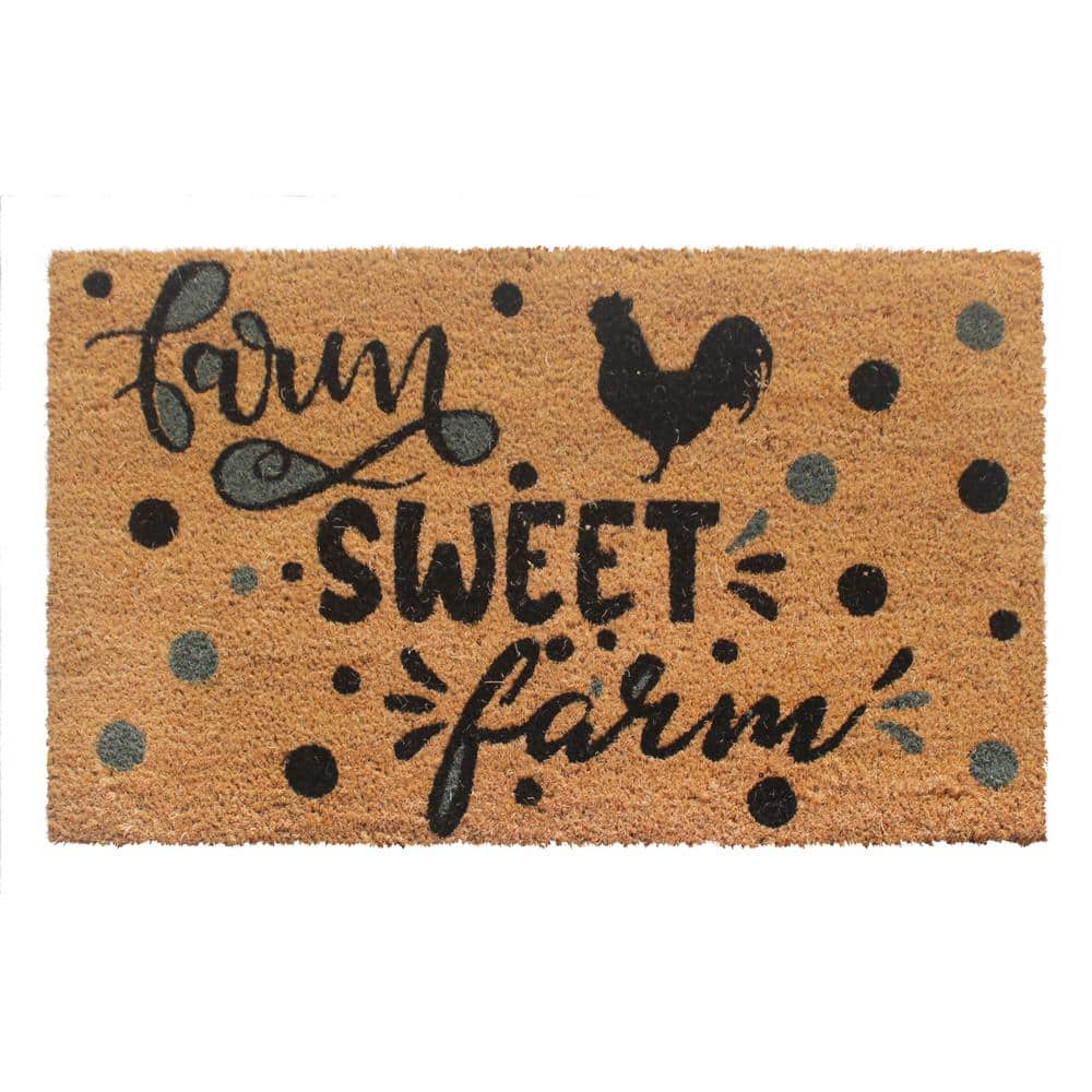 RugSmith Farm Sweet Farm Multi 30in. x 18in. Door Mat DM12713 - The ...