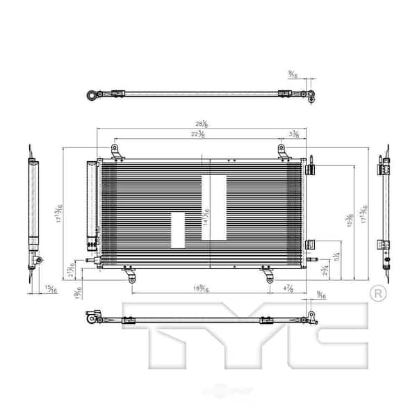 TYC A/C Condenser 2014-2015 Chevrolet Camaro