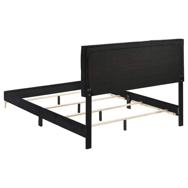Coaster Kendall Black Upholstered Tufted Wood Frame