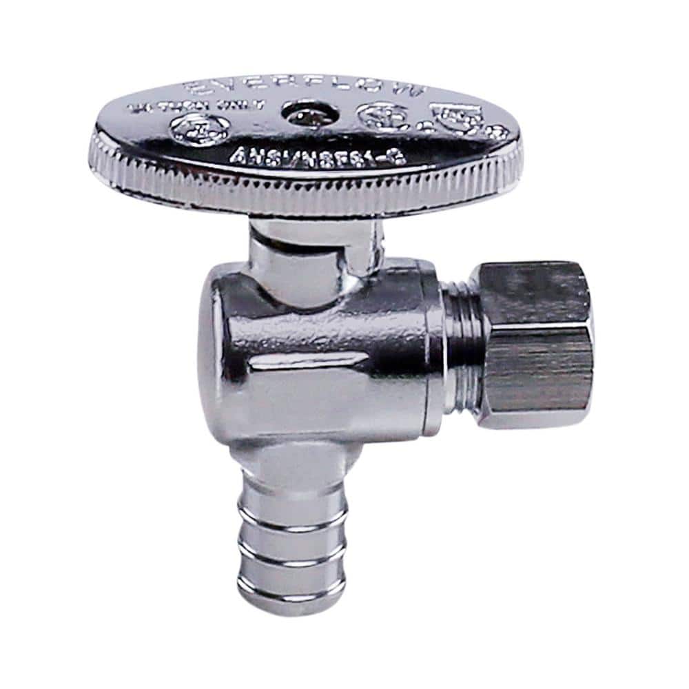 1/2 in. PEX Inlet x 3/8 in. O.D. Compression Outlet Quarter Turn Angle Stop Valve price history on PriceWatchPro