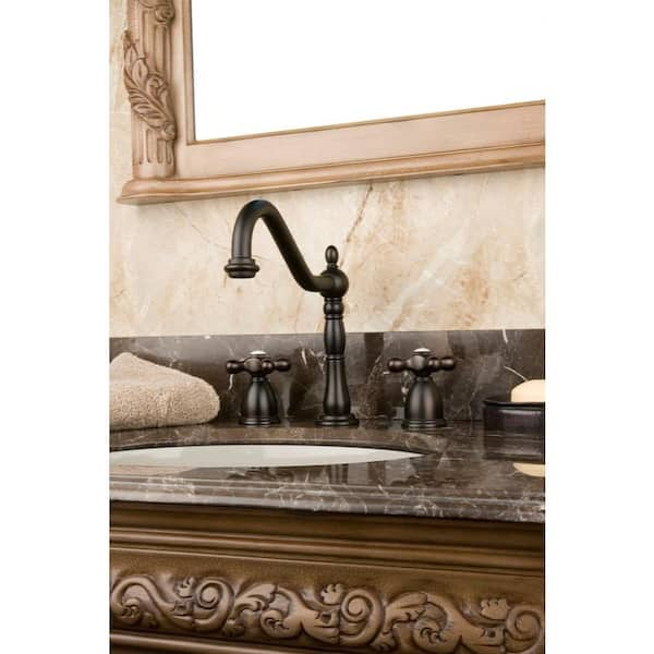 Victorian 8 in. Widespread 2-Handle Bathroom Faucet in Oil Rubbed Bronze