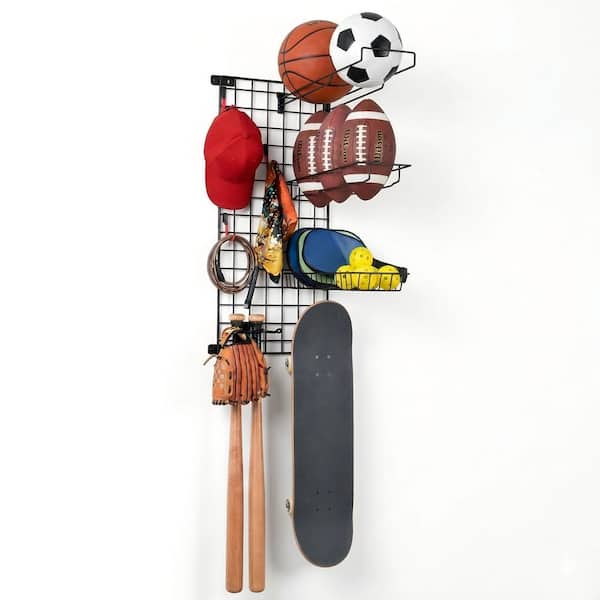 80 lbs. Sports Equipment Storage Wall Mount Garage Storage Shelves