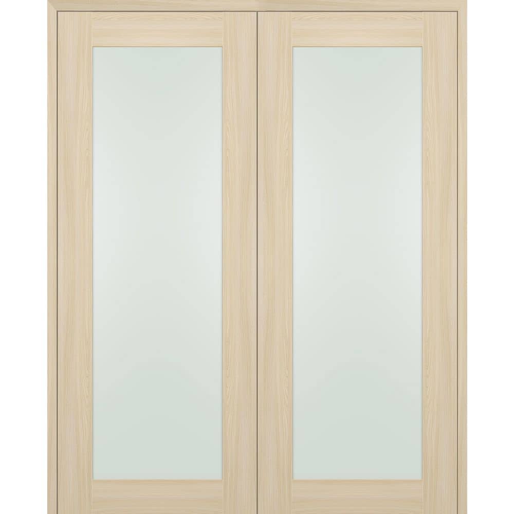 Avon 207 N 60 in. x 84 in. Both Active Full Lite Frosted Glass Loire Ash Wood Composite Double Prehung French Door price history on PriceWatchPro
