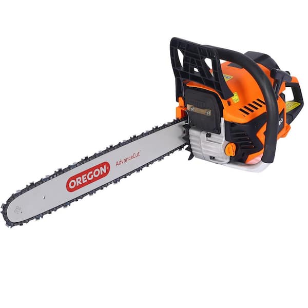 Orange 52 cc 2-Cycle Gasoline Chain Saw with 20 in. OREGON Bar and OREGON Chain for Wood Cutting, EPA Compliant