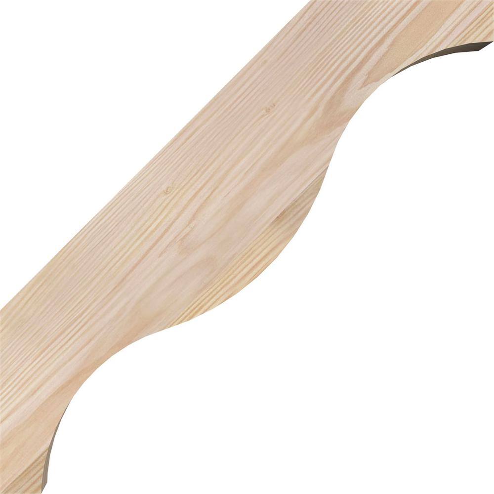 14" Smooth Douglas Fir Wood Corbel Brace