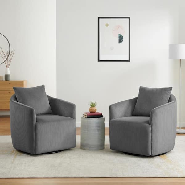 Flint Gray Fabric Accent Chair With Covered Wooden Frame Flint Gray Fabric Accent Chair With Covered Wooden Frame