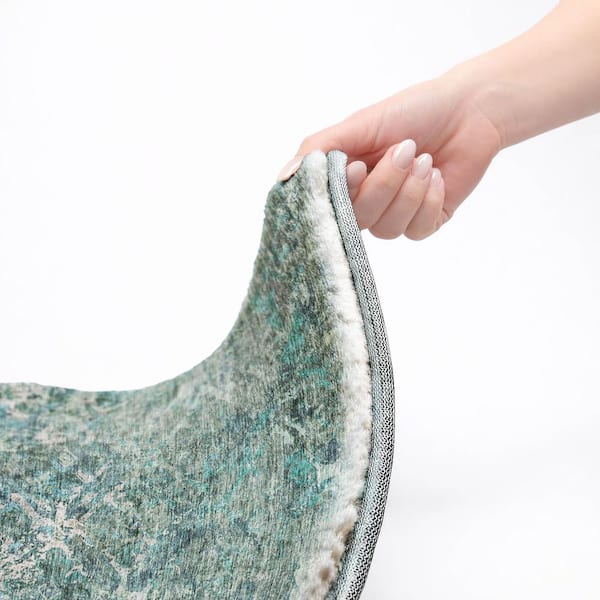 Dream Shag Premium Machine Washable Abstract ADS768 Sage 10 ft. x 14 ft. Area Rug