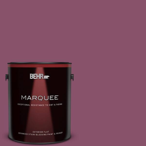 BEHR MARQUEE 1 gal. #M120-7 Raspberry Crush Flat Exterior Paint & Primer
