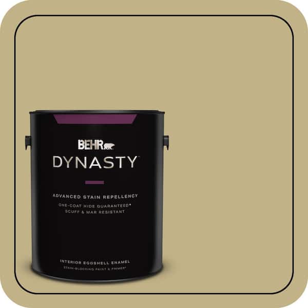 BEHR DYNASTY 1 gal. #380F-5 Harmonic Tan Eggshell Enamel Interior Stain-Blocking Paint & Primer