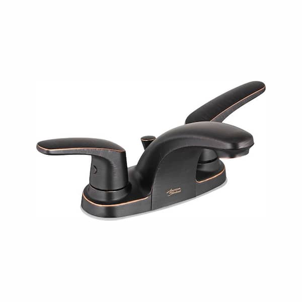 American Standard Colony Pro 4 in. Centerset 2-Handle Low-Arc Bathroom Faucet with 50/50 Pop-Up Assembly in Legacy Bronze