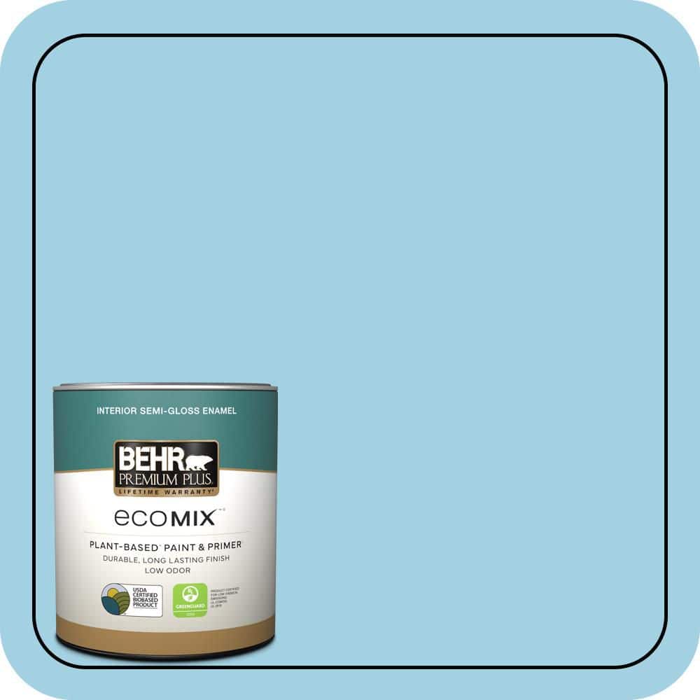 1 qt. #540C-3 Sea Rover Semi-Gloss Enamel EcoMix Plant-Based Interior Paint & Primer price history on PriceWatchPro