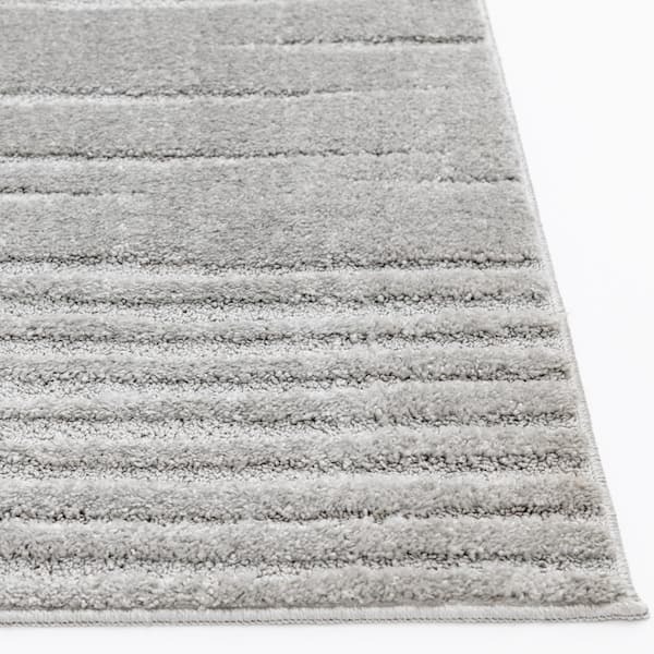 Intercept 6 ft. x 8 ft. Light Gray Area Rug EMB676.158.110H - The