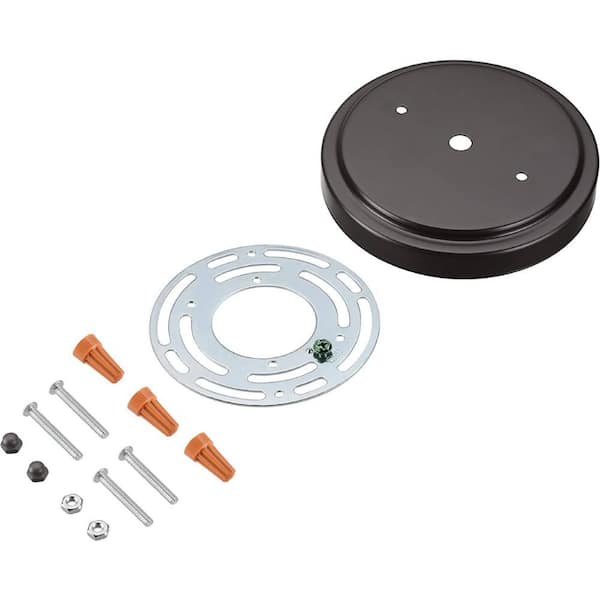 5-1/8 in. Dia w/Collar Loop & 7/16 in. Center Hole, ORB Finish Chandelier Fixture Canopy Kit w/Univ. Cross Bar