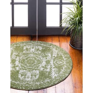 Bromley Wells Green 3 ft. Round Area Rug