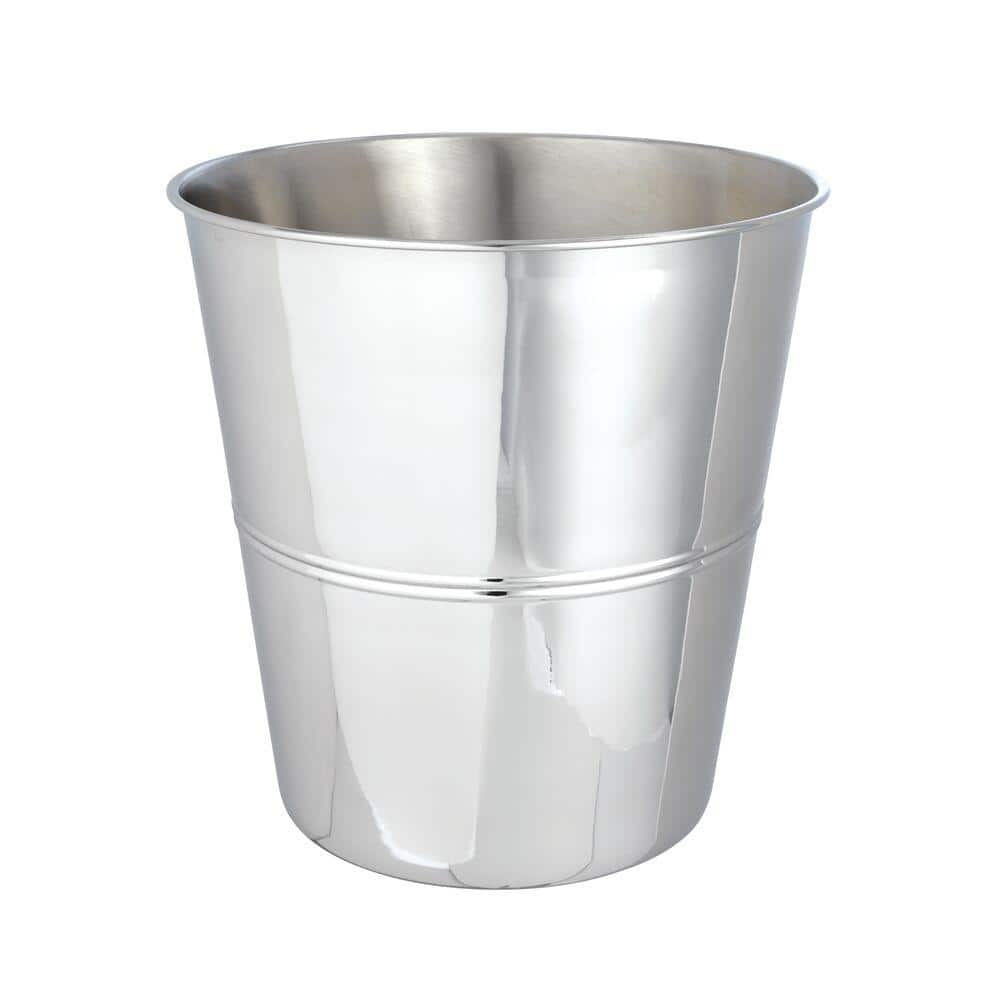 IDESIGN Bailey Waste Can in Chrome 29825 - The Home Depot