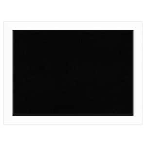 Basic White Narrow Wood Framed Black Corkboard 31 in. x 23 in. Bulletin Board Memo Board