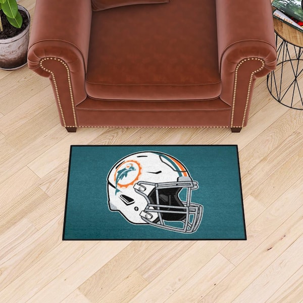 FANMATS Teal 1 ft. 7 in. x 2 ft. 6 in. Miami Dolphins Vintage Starter Mat  Area Rug 32503 - The Home Depot